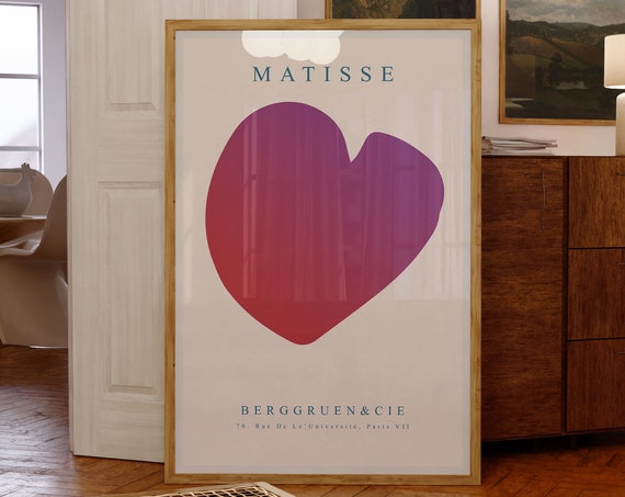 Henri Matisse Print The Heart Gradient Matisse Art Print Matisse Art Poster Home Decor Minimalist Wall Art Modern Gift