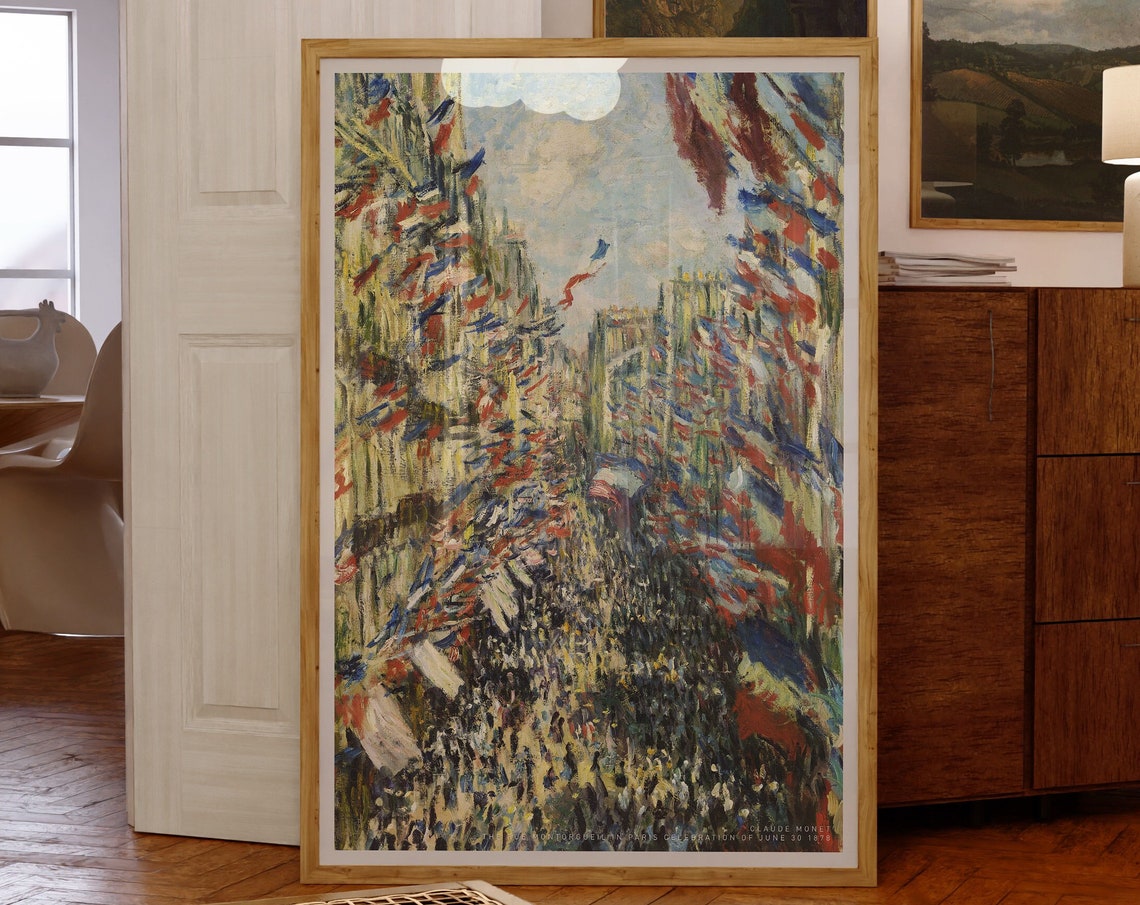 Claude Monet Rue Montorgueil Paris Flag Celebration 1878 Poster - Image 4