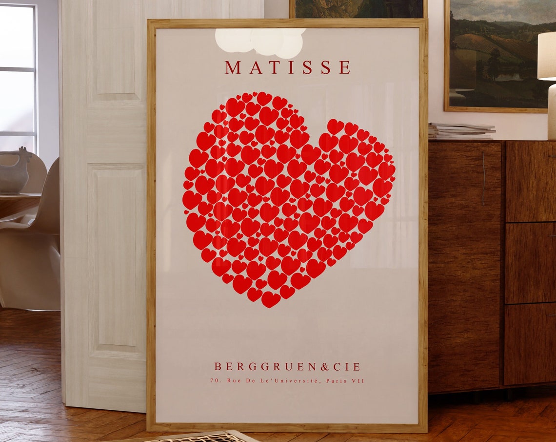 Henri Matisse The Heart Red Hearts Mosaic Paris Exhibition Art Poster - Image 4