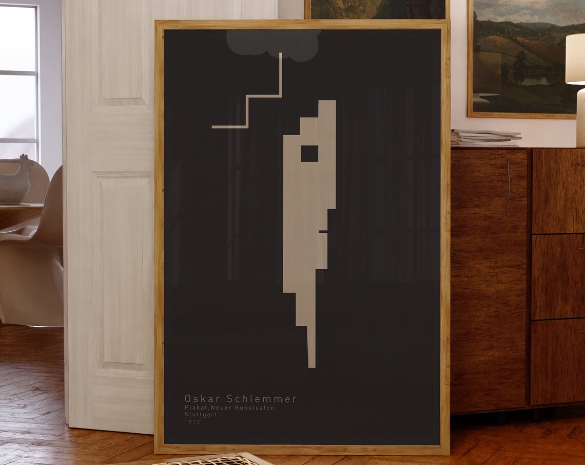 Oskar Schlemmer Neuer Kunstsalon Stuttgart 1913 Abstract Figure Poster