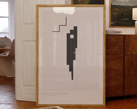 Oskar Schlemmer Neuer Kunstsalon Stuttgart 1913 White Minimalist Poster
