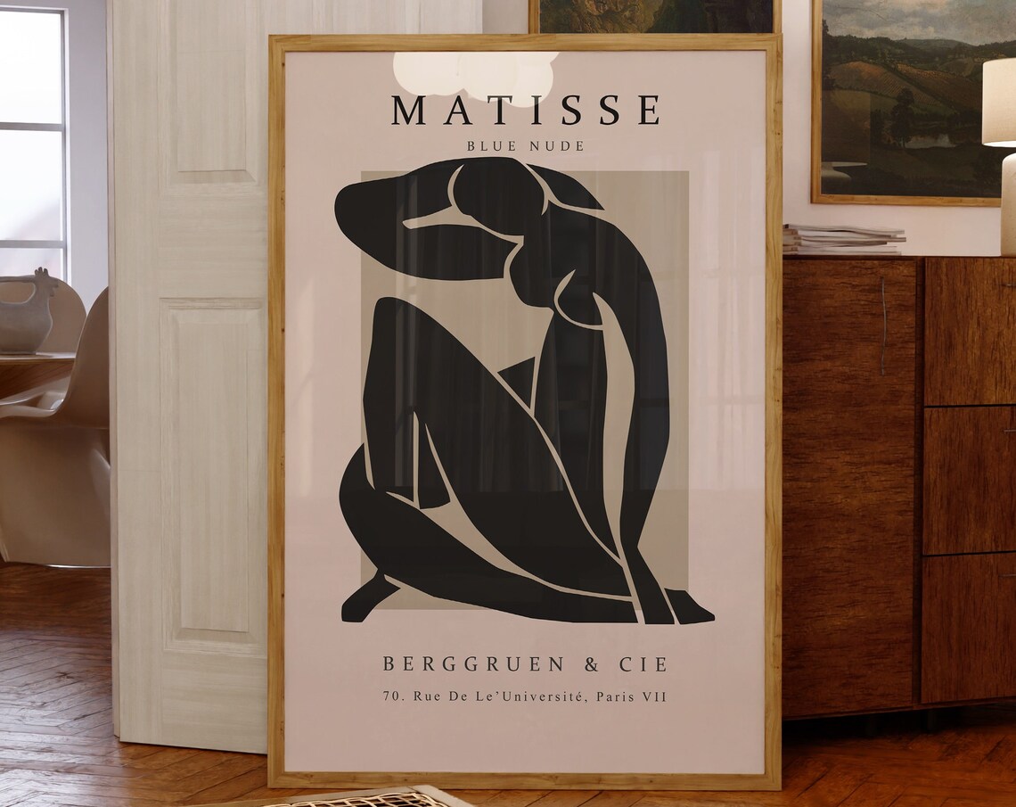 Henri Matisse Blue Nude Black Cutout Berggruen Paris Gallery Poster