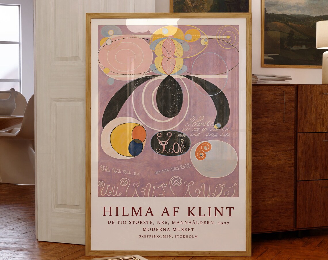 Hilma Af Klint De Tio Storste Nr 6 Abstract Mannaaldern Poster