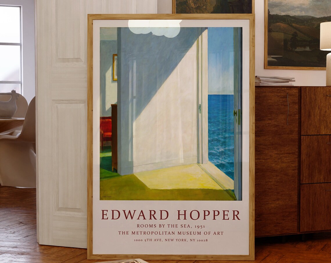 Edward Hopper Rooms By The Sea 1951 Coastal Interior Light Poster - Image 4