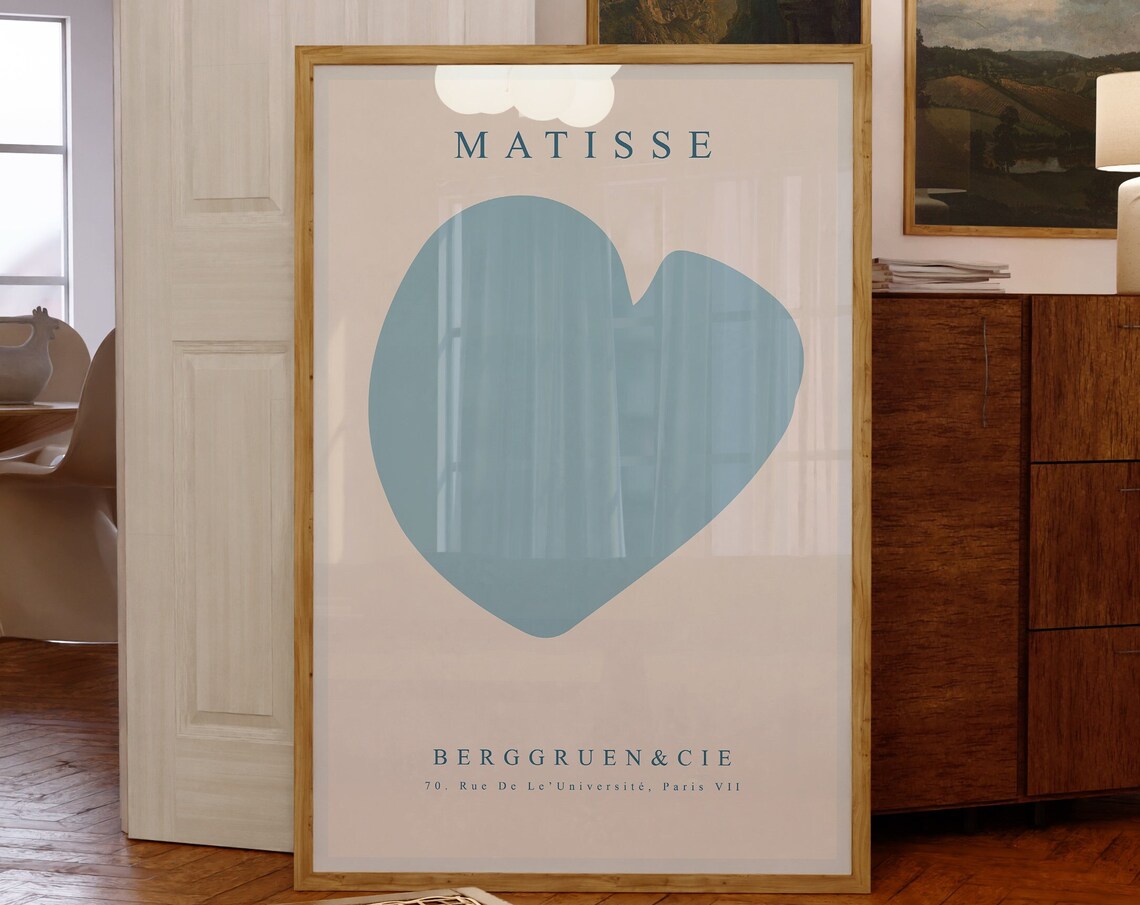 Henri Matisse Heart Print, Minimalist Art Poster