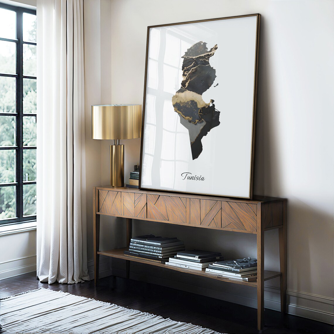 Tunisia Map Art Print, Elegant Country Poster - Image 4