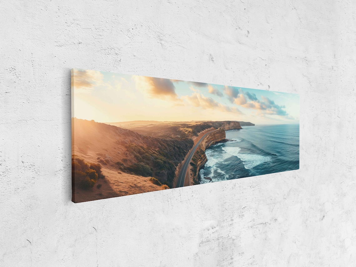 Great Ocean Road Australia Cliffside Coastline Golden Hour Sunset Travel Poster - Image 4