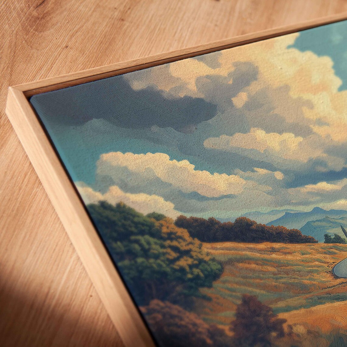 Vintage Travel Poster Wall Art Print Scenic Road Picturesque Valley Dramatic Clouds - Image 2