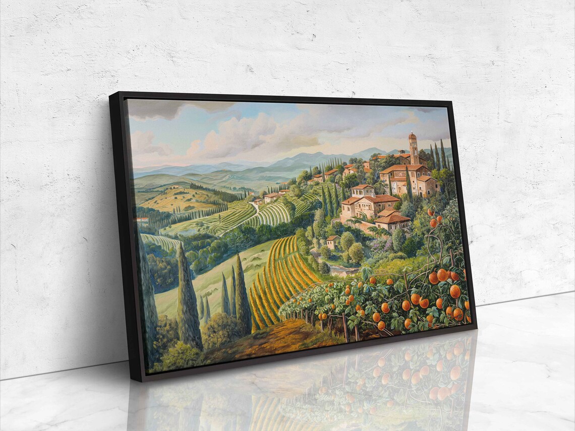 Rolling Hills of Tuscany, Haeckel-Inspired Art Print - Image 4