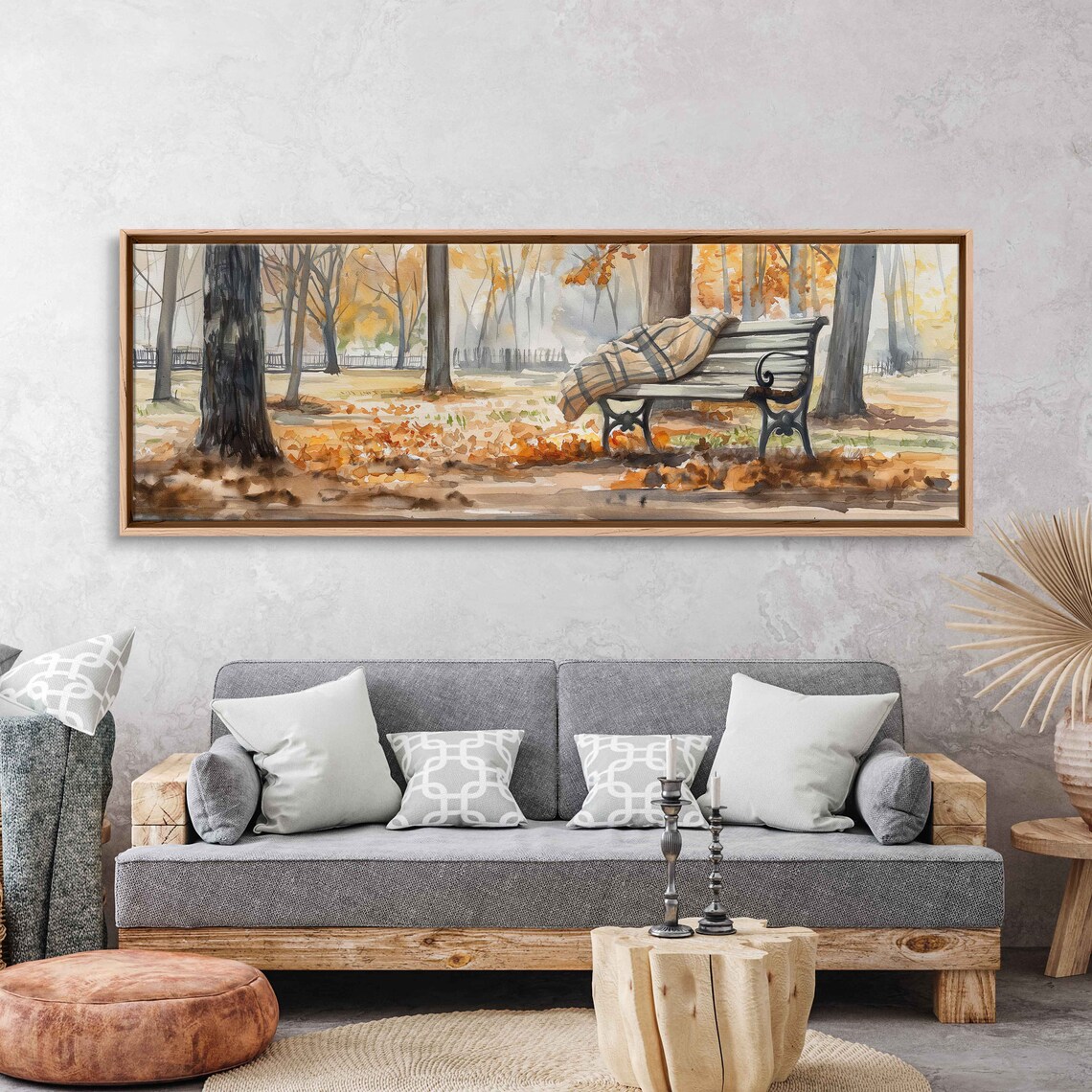 Charming Park During Autumn, Fall Leaves Art Print - Image 3