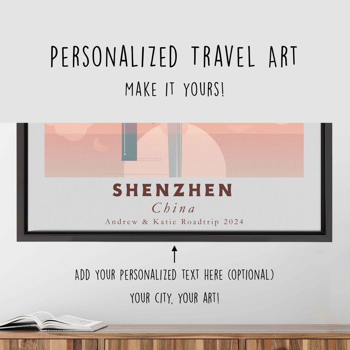 Shenzhen China Modern Skyline Sunset Water Reflection Travel Poster - Image 4
