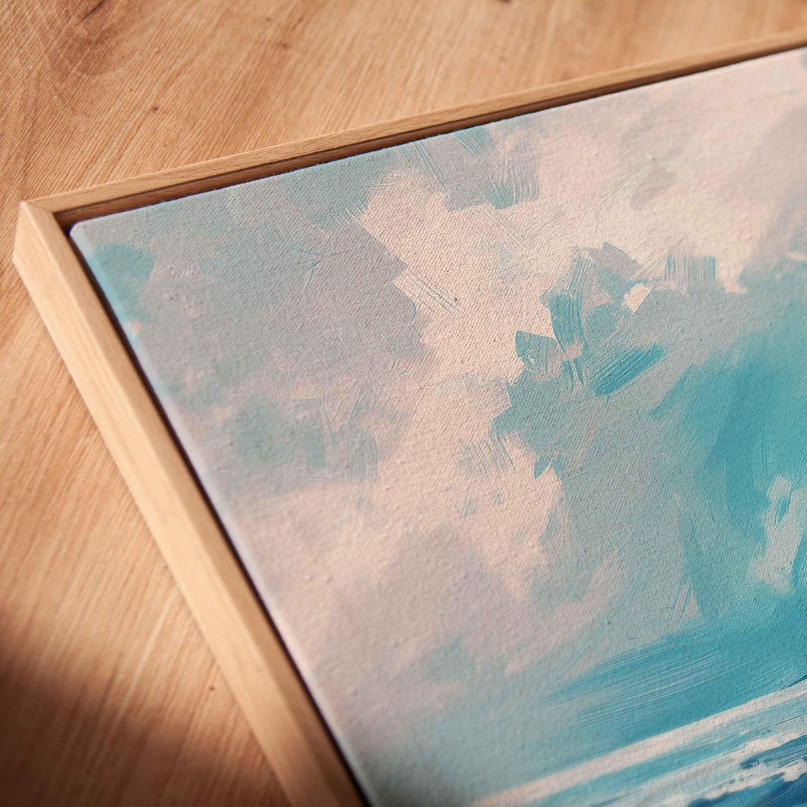 Sailboat Heeling Through Blue Waves Dynamic Watercolor Poster - Image 2