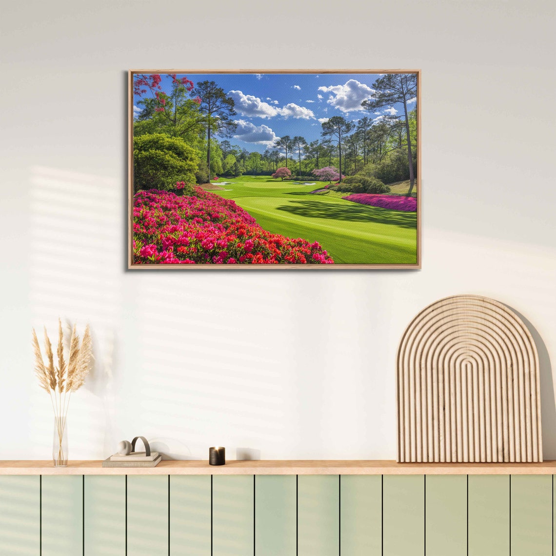 Iconic Azaleas At Augusta National Golf Course Fairway Wall Art Print Gift For Golfer Gift For Him Ready To Hang