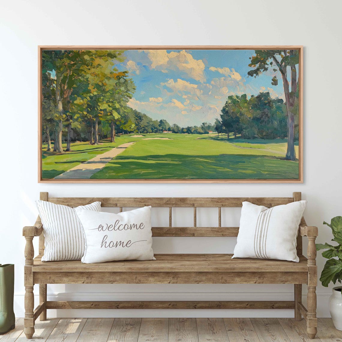 Congressional Country Club Tree Lined Fairway Morning Wall Poster - Image 3