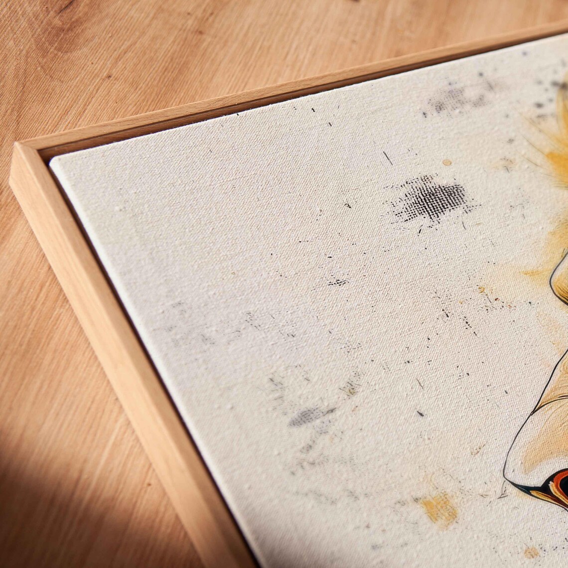 Lion Profile Dissolving Into Abstract Color Strokes Wildlife Art Poster - Image 2