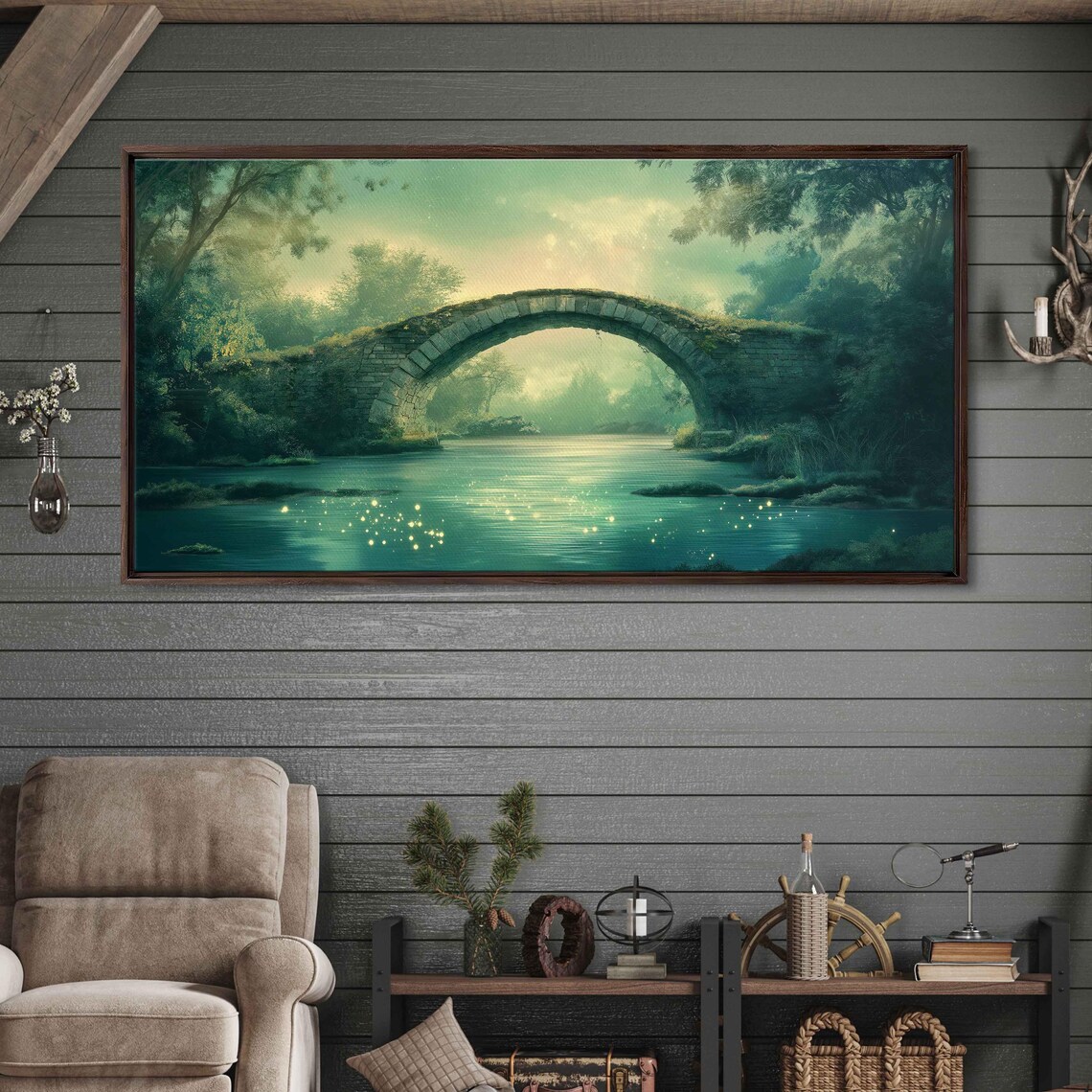 Ancient Stone Bridge Over Turquoise Waters