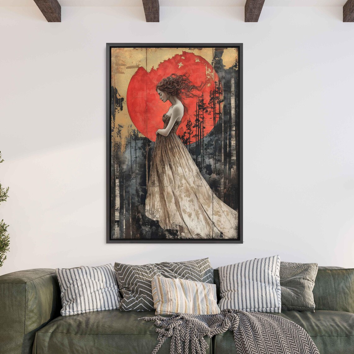 Surreal Forest Nymph Art Print, Ethereal Design