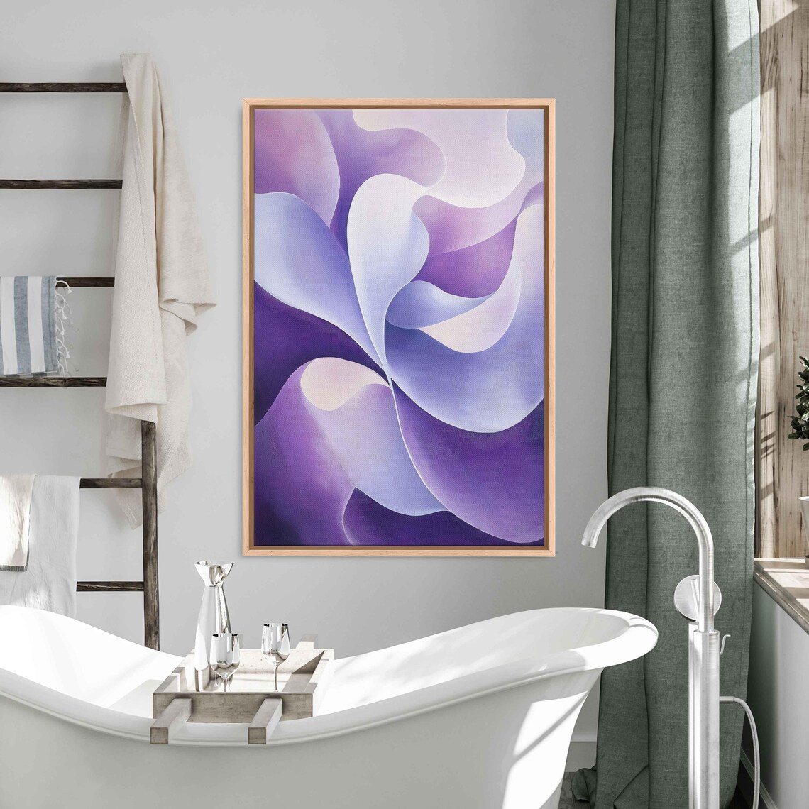Tranquil Abstract Lavender Art Print, Ethereal Shapes - Image 3