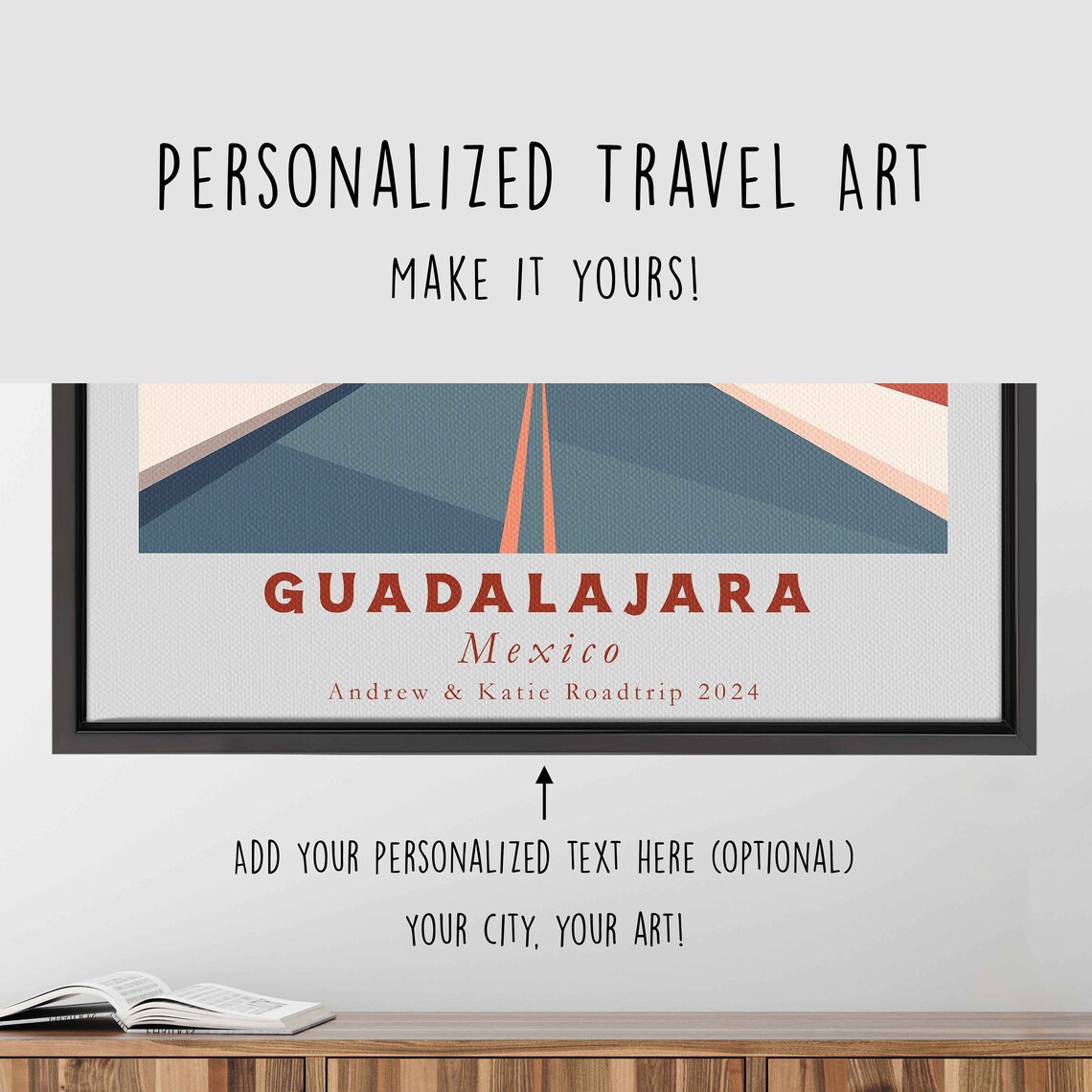 Guadalajara Mexico Colonial Church Street Peach Sky Travel Poster - Image 4