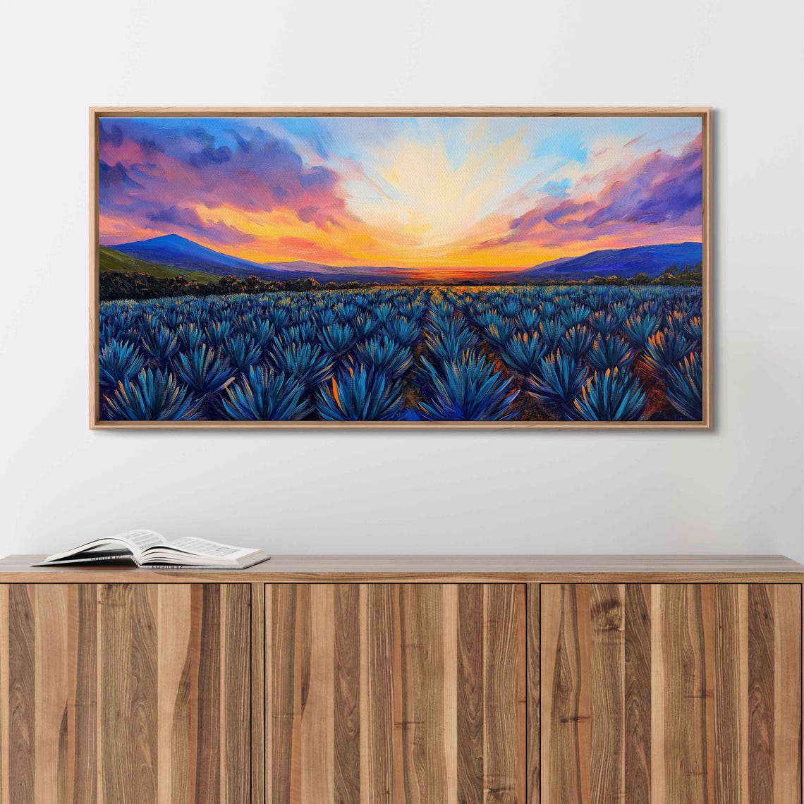 Agave Field Under Sunset Art Print