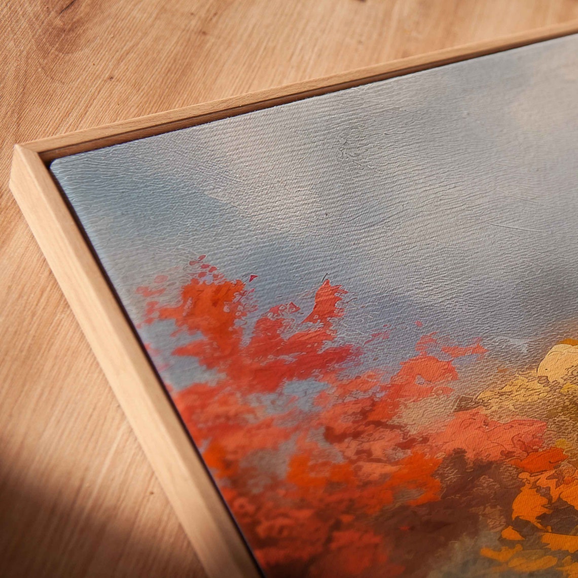 Stone Cottage By Misty Lake At Dusk With Lit Windows Fall Scene Poster - Image 2