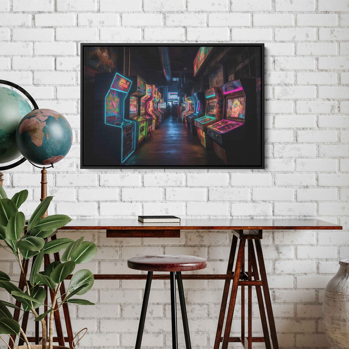 Retro 90s Arcade Poster Print, Game Room Decor