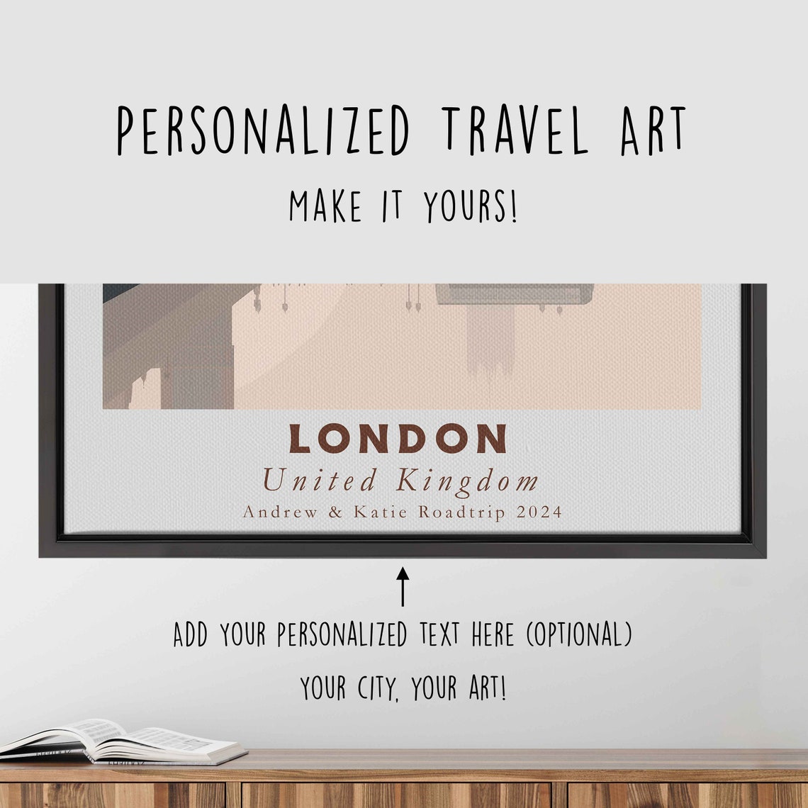 London United Kingdom Acrylic Painting Travel Art Framed Wall Art Framed Fine Art Poster Paper Print Travel Home Decor - Image 4
