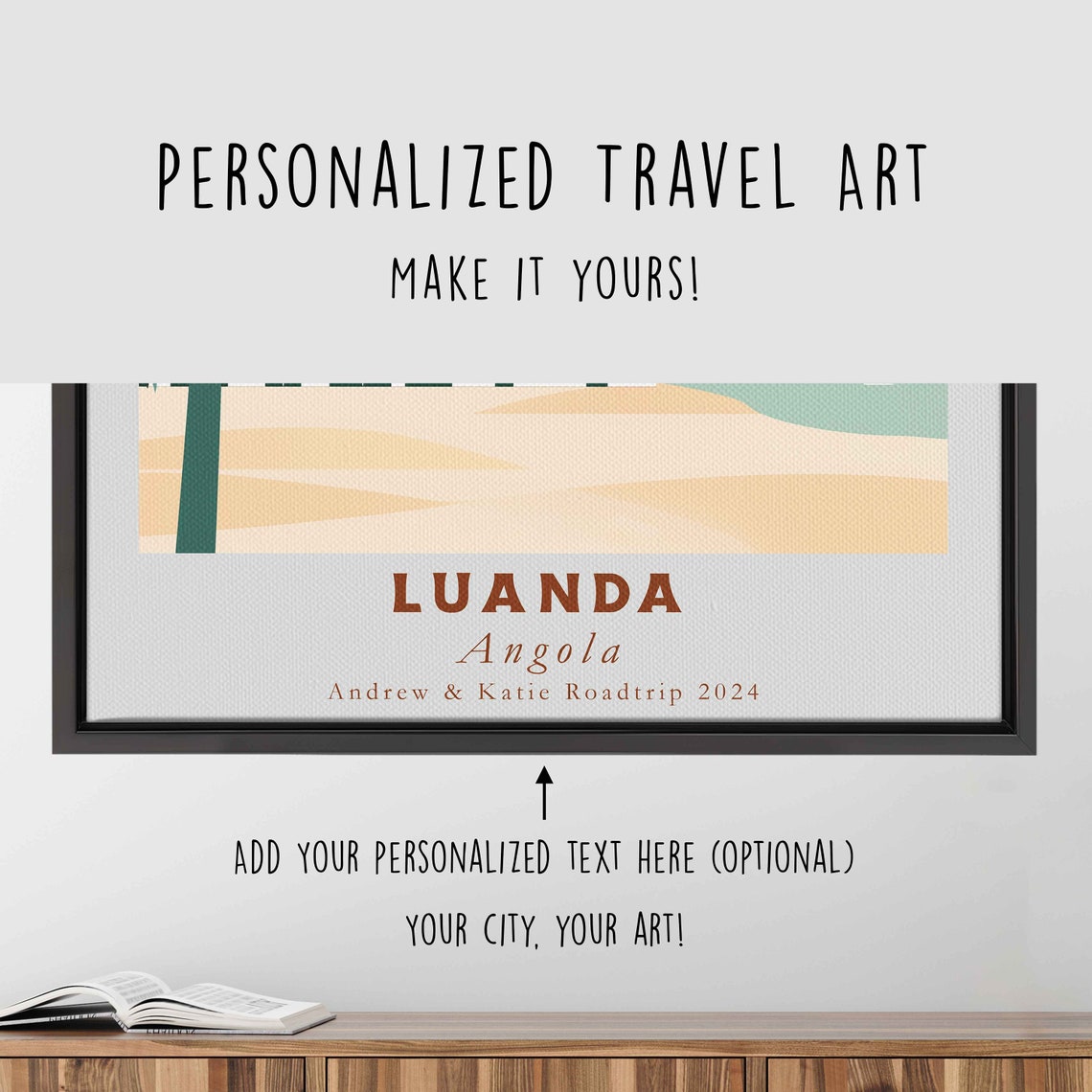 Luanda Angola Tropical Beach Colonial House Palm Trees Art Poster - Image 4