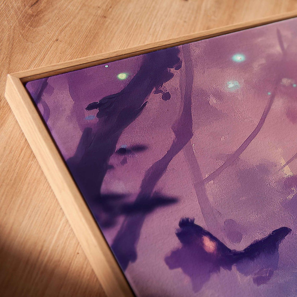 Lion In Ethereal Forest Watercolor Dreamy Pastel Tones Fantasy Poster - Image 2