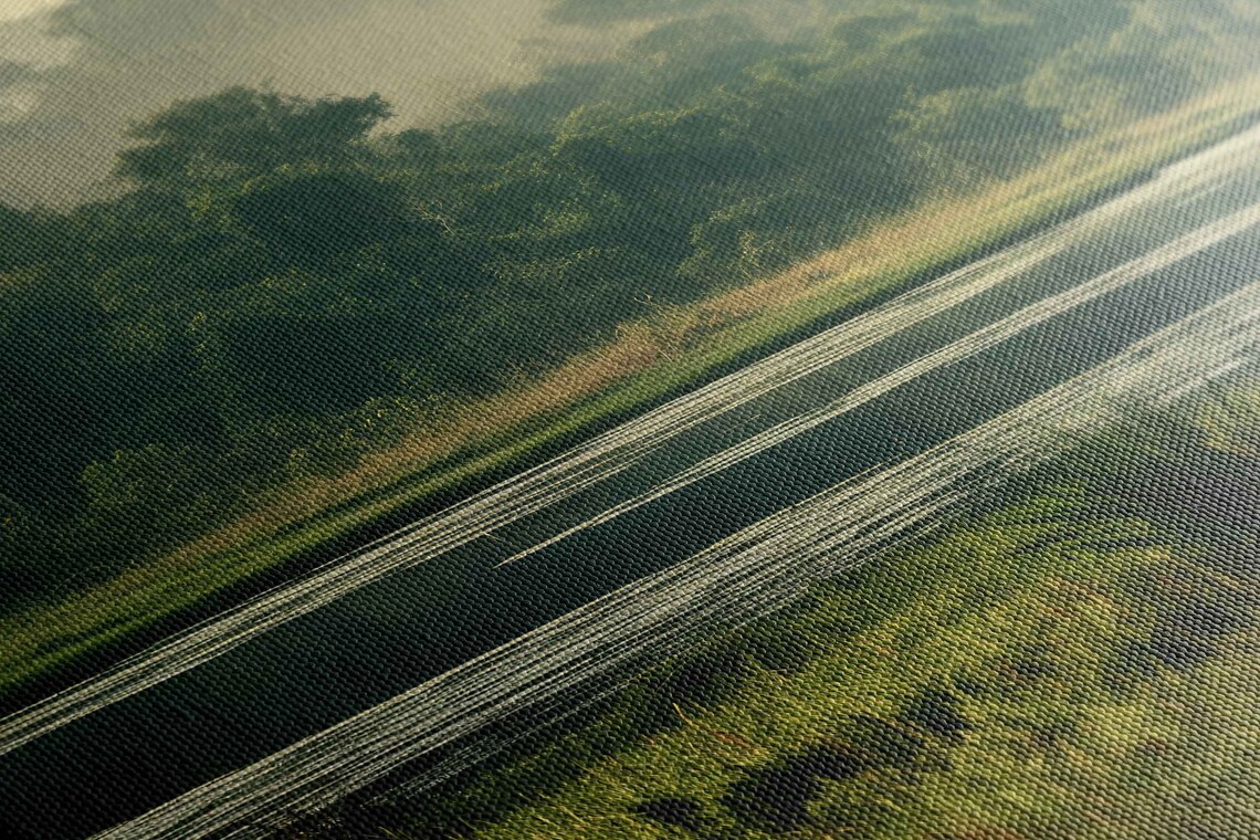 Misty Rainforest Lagoon Wetland Morning Fog Mountains Poster - Image 2