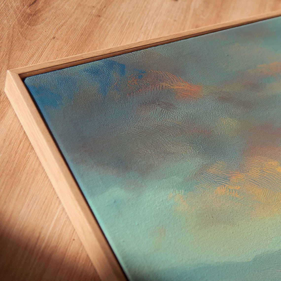 Tree Of Life Sunset Panorama Lone Tree Golden Sky Painting Art Poster - Image 2