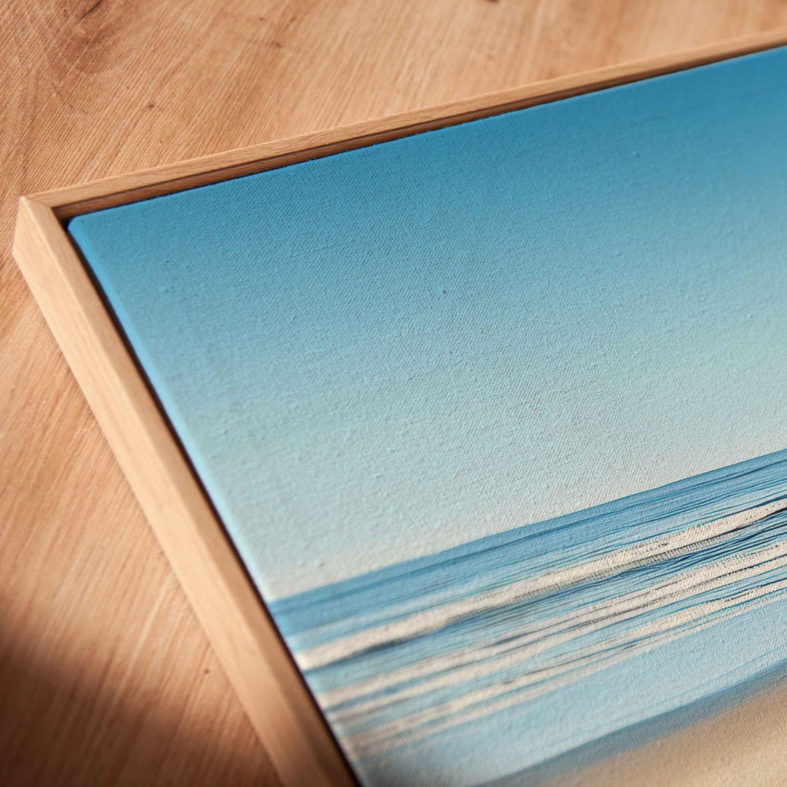 Kiawah Island Beach Wall Art Print Palm Tree Shadows Golden Sand Ocean Waves - Image 2