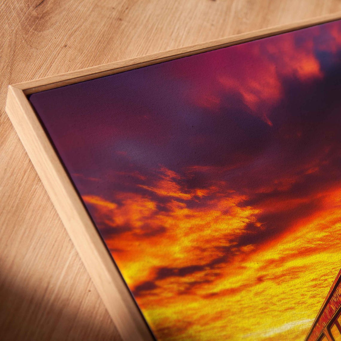 Graffiti Train Car At Sunset Wall Art Print Urban Landscape Colorful Sky - Image 2