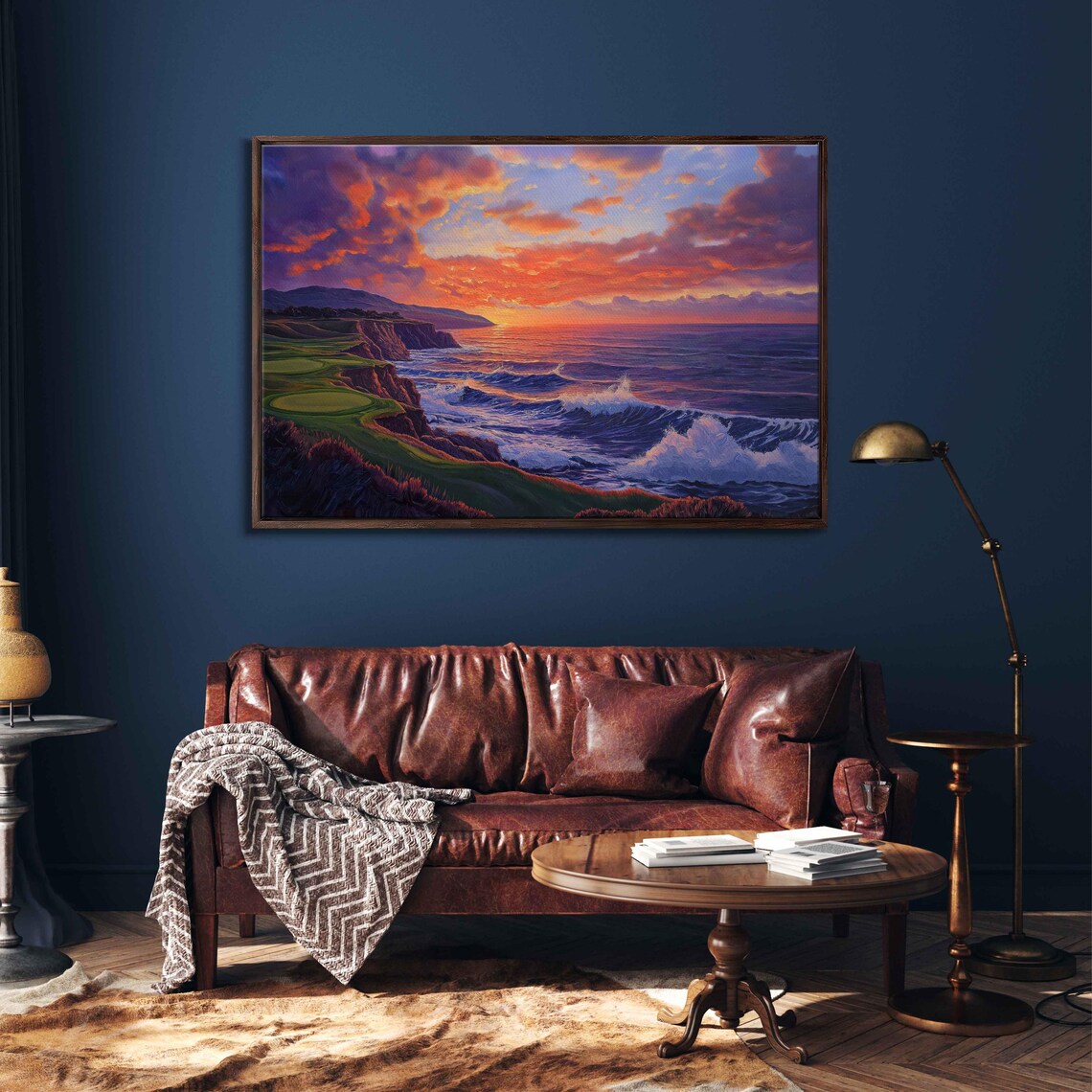 Pebble Beach Golf Links At Sunset, Coastal Landscape - Image 3