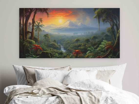 African Jungle With Mount Kilimanjaro Travel Poster