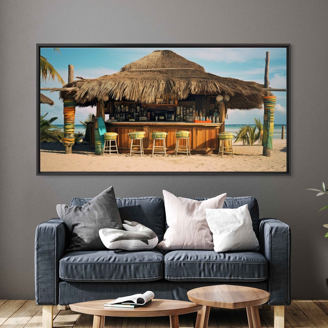 Vacation Island Beach Bar, Tiki Cocktail Art Print - Image 2