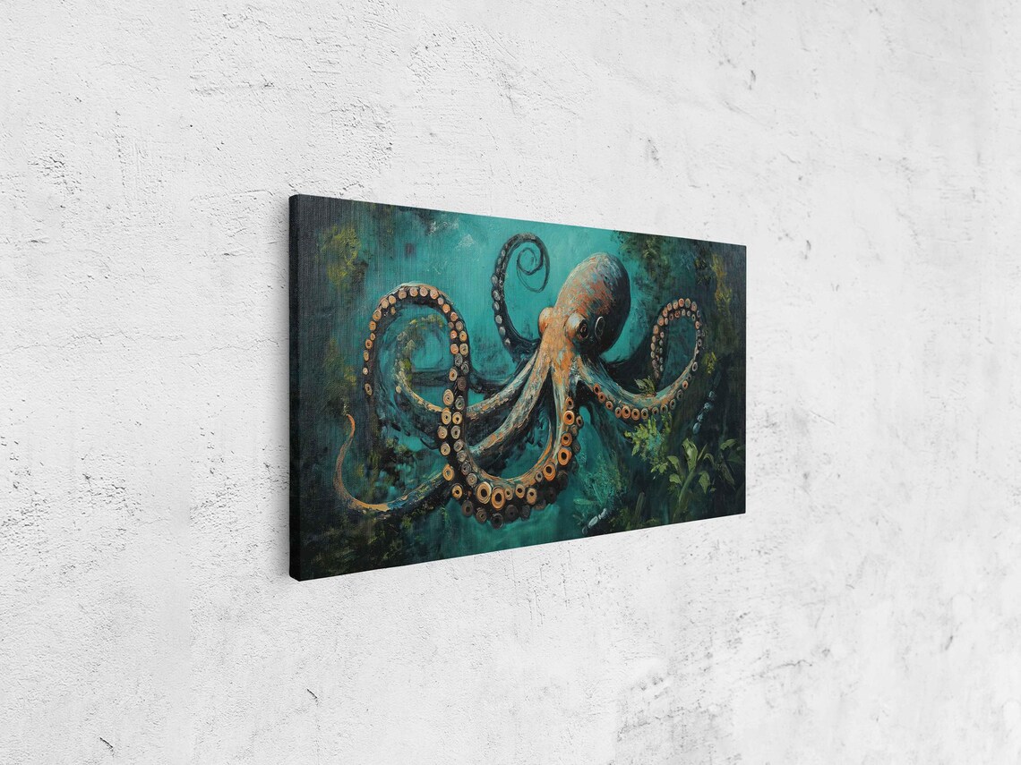 Elegant Octopus Entwined With Underwater Plants - Image 4