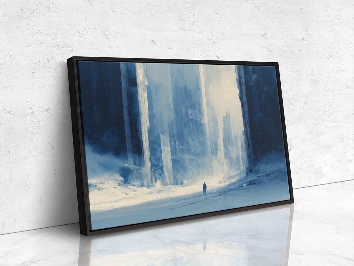 Desolate Frozen Cityscape, Ice And Steel Structures - Image 4