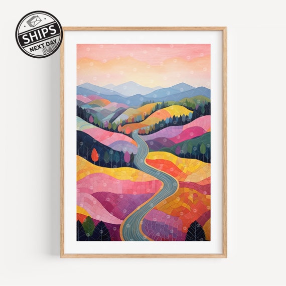 Blue Ridge Parkway Boone North Carolina Travel Poster