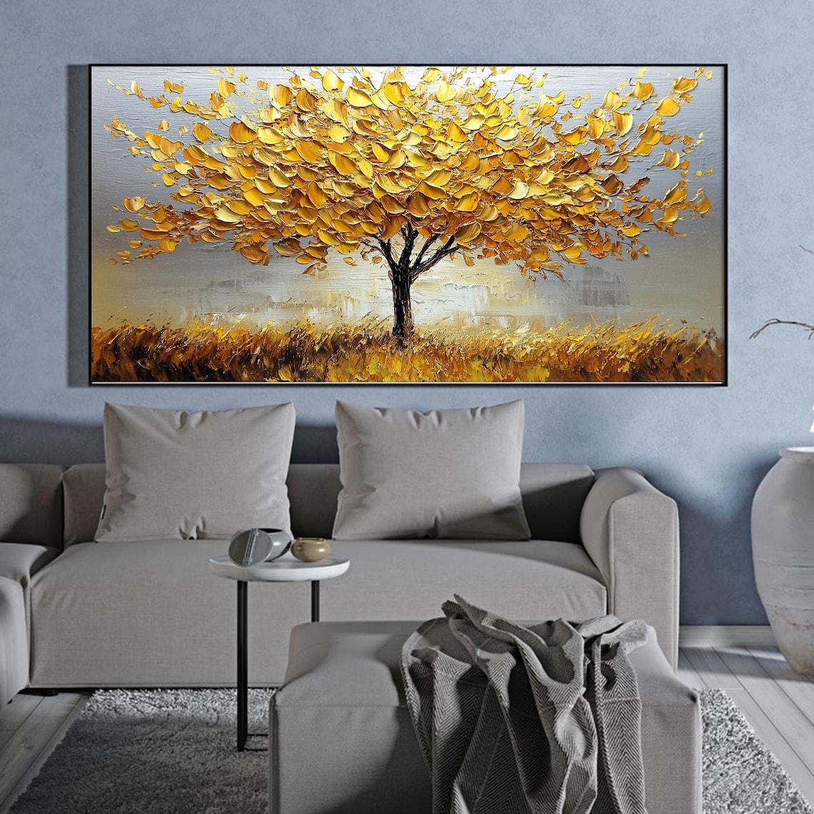 Tree of Life Abstract Gold Tree Wall Art Print - Image 2