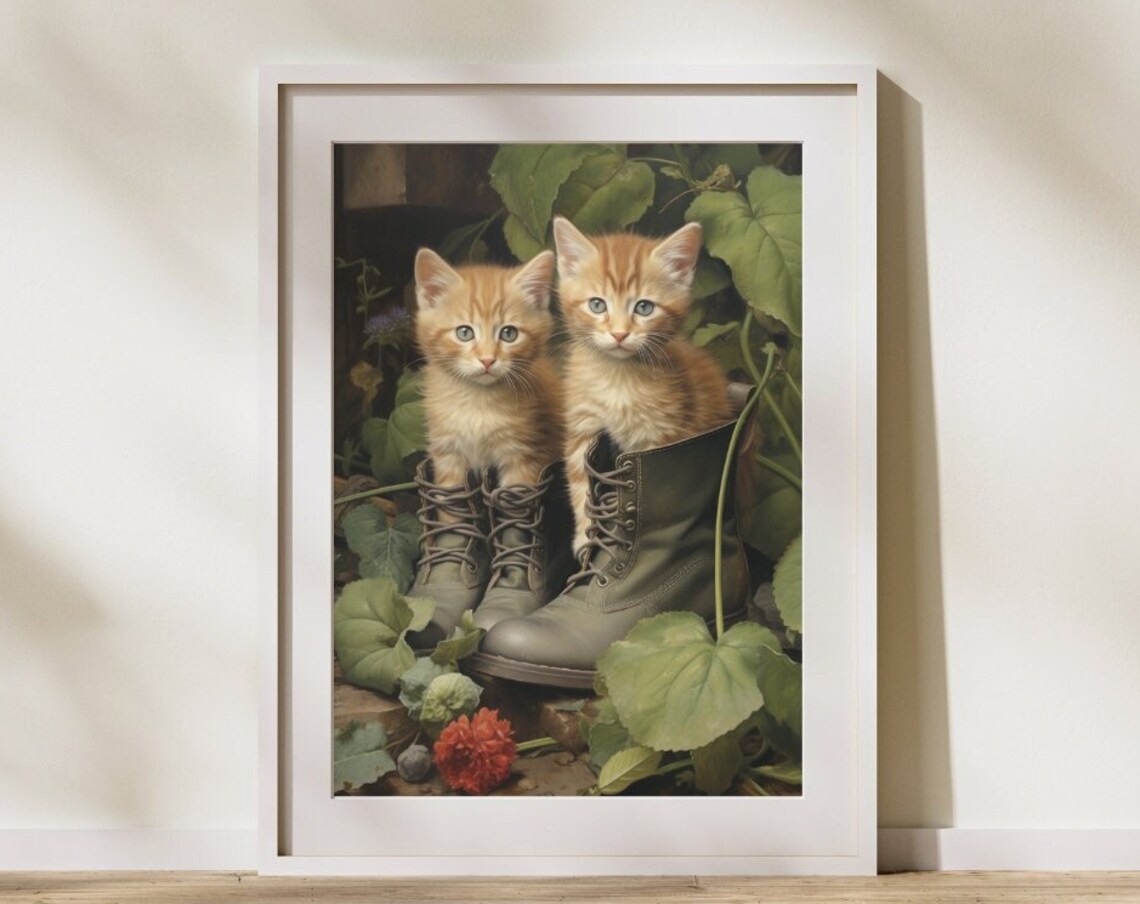 Kitten Print, Nursery Animal Art Print
