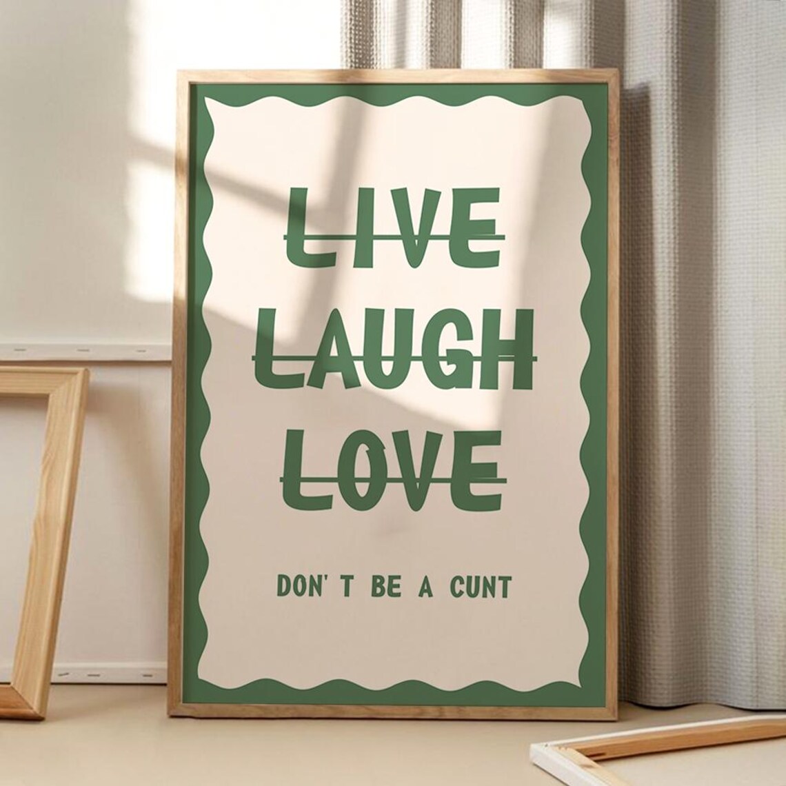 Live Laugh Love Retro Apartment Art Poster