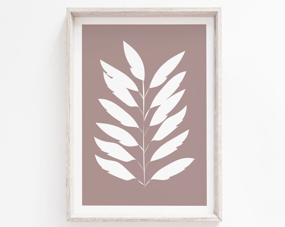Leaf Wall Art Prints Print Scandinavian Minimalist Modern Poster