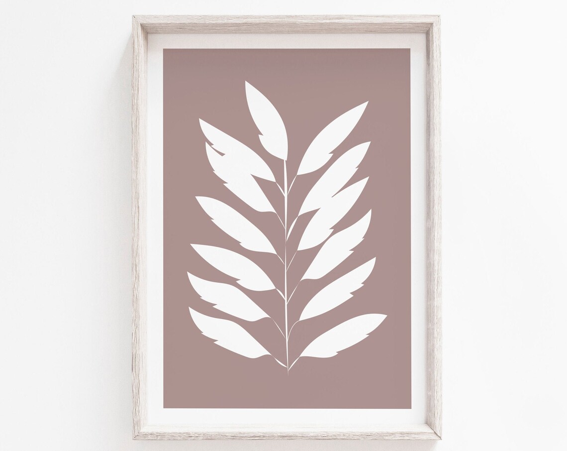 Leaf Wall Art Prints Print Scandinavian Minimalist Modern Poster