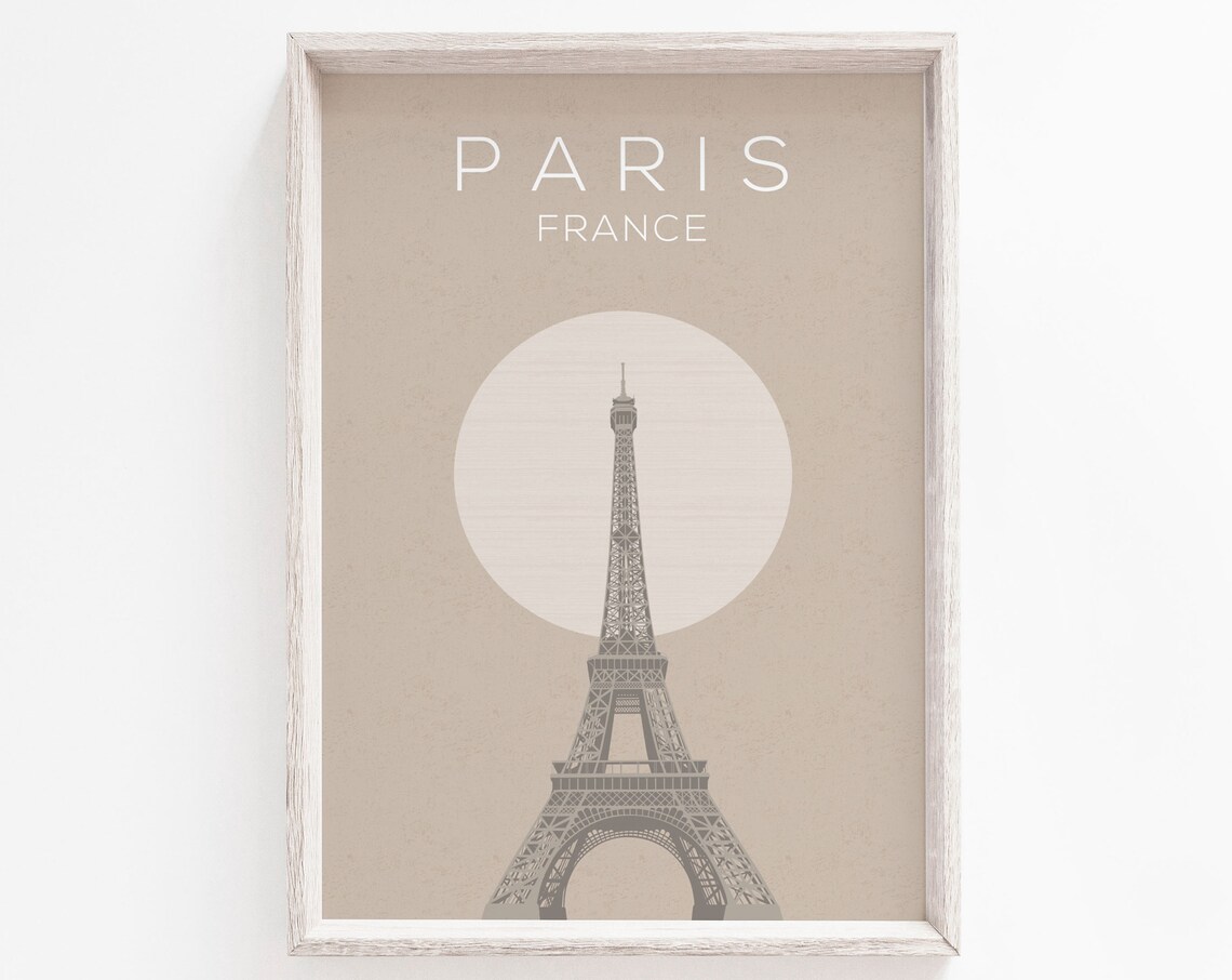 Paris Beige Travel Poster