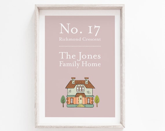 Custom Family Print, Personalized Home Art Print