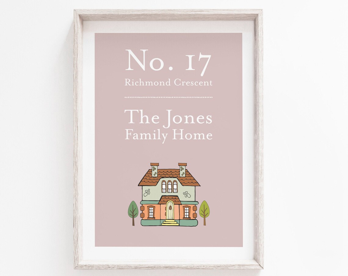 Custom Family Print, Personalized Home Art Print