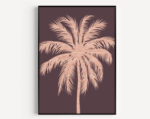 Palm Tree Print, Scandinavian Minimalist Art Print