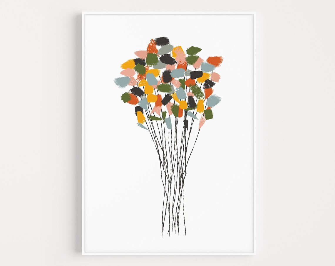 Flower Print Botanical Minimalist Art Print