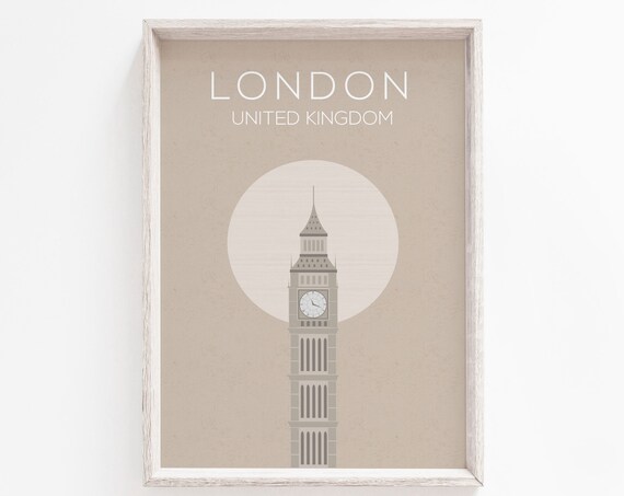 London Travel Poster, Wall Art Print